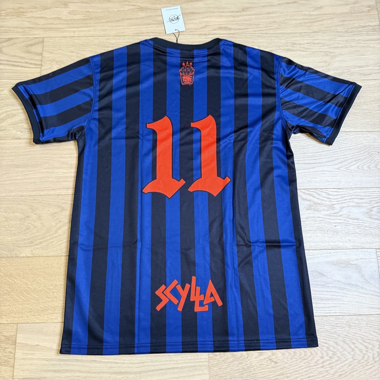 Maillot sublimation bleu face arrière avec numéro